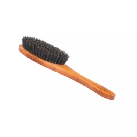 Bass Shine & Condition Pet Brush 100% Premium Natural Bristles Soft Pure Bamboo Handle Oak Wood Finish A15 – DB Pet Brushes & Combs