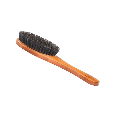 Bass Shine & Condition Pet Brush, 100% Premium Natural Bristle, SOFT Pure Bamboo Handle, Oak Wood Finish, A15 - DB