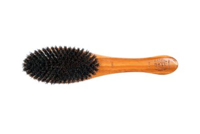 Image showing  Shine & Condition Pet Brush, 100% Premium Natural Bristle, SOFT Pure Bamboo Handle, Oak Wood Finish, A15 - DB