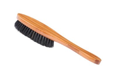 Image showing  Shine & Condition Pet Brush, 100% Premium Natural Bristle, SOFT Pure Bamboo Handle, Oak Wood Finish, A15 - DB