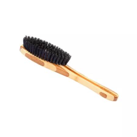 Bass Shine & Condition Pet Brush Premium 100% Natural Bristles Soft Pure Bamboo Handle Striped Finish A15 – SB Pet Brushes & Combs