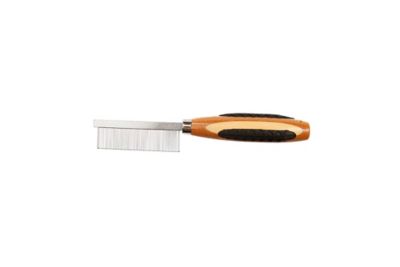 Bass Style & Detangle Pet Comb, 100% Premium Alloy Pin, Fine Tooth, Pure Bamboo Handle, Striped Finish, A16 - SB