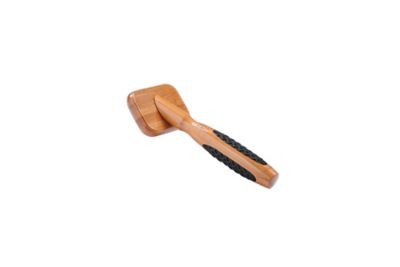 Image showing  De-matting Pet Brush, 100% Premium Alloy Pin, SOFT Pure Bamboo Handle, Extra Small, Slicker Style, Oak Wood Finish