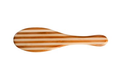 Image showing  Ultra-Flex Style & Detangle Pet Brush, Ultra-Flex Nylon Bristle, Pure Bamboo Handle, Full Oval, Striped Finish, A24 - SB