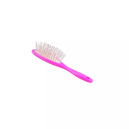 Bass Style & Detangle Pet Brush 100% Premium Alloy Pin Highly Polished Acrylic Handle Small Oval 57 - PYP Pet Brushes & Combs