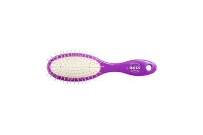 Image showing  Style & Detangle Pet Brush, 100% Premium Alloy Pin, High Polish Acrylic Handle, Small, Oval, Purple Finish, 57 - RLP