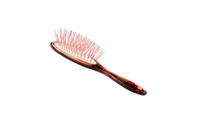 Bass Style & Detangle Pet Brush, 100% Premium Alloy Pin, High Polish Acrylic Handle, Small, Oval, Tortoise Finish, 57 - TSL