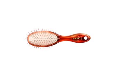 Image showing  Style & Detangle Pet Brush, 100% Premium Alloy Pin, High Polish Acrylic Handle, Small, Oval, Tortoise Finish, 57 - TSL