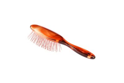 Image showing  Style & Detangle Pet Brush, 100% Premium Alloy Pin, High Polish Acrylic Handle, Small, Oval, Tortoise Finish, 57 - TSL