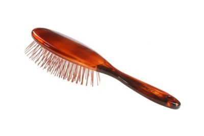 Image showing  Style & Detangle Pet Brush, 100% Premium Alloy Pin, High Polish Acrylic Handle, Large, Oval, Tortoise Finish, 58 - TSL