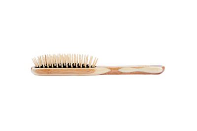 Image showing  The Green Brush Style & Detangle Pet Brush, 100% Premium Bamboo Pin, Pure Bamboo Handle, Medium, Paddle Striped Finish, 17P