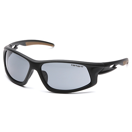 Carhartt Ironside Safety Glasses, Anti-Fog, Black/Gray