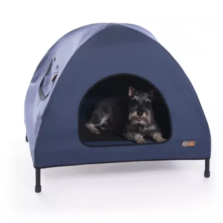 K&H Pet Products Pet Kennel Medium Navy 25 in x 32 in x 28 in. Elevated & Cooling Beds