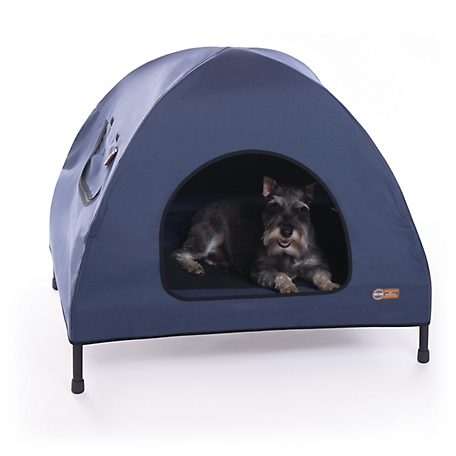 K&H Pet Products Pet Cot House, Medium, Navy Blue, 25 in. x 32 in. x 28 in.