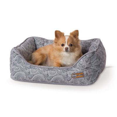 K&H Pet Products 30W Thermo-Water Small Bolster Dog Bed, Gray, 17 in. x 20 in.