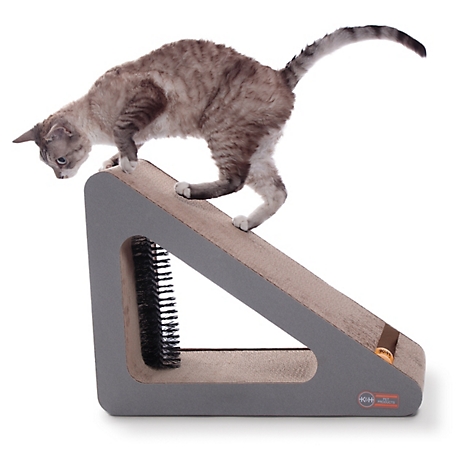 K&H Pet Products Creative Kitty Cat Scratcher, 9.5 in. x 19.5 in. x 15 in., Ramp and Groom