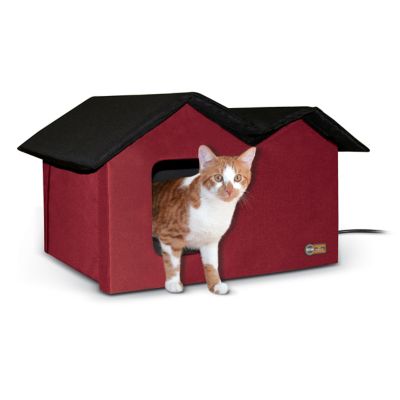 Kh Pet Products Outdoor Heated Kitty House Extra Wide Barn Redblack 265 In X 155 In X 215 In 20w 100213579 At Tractor Supply Co