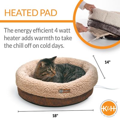Image showing  Thermo-Snuggle Cup Bomber Cat Bed, Brown