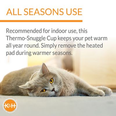 Image showing  Thermo-Snuggle Cup Bomber Cat Bed