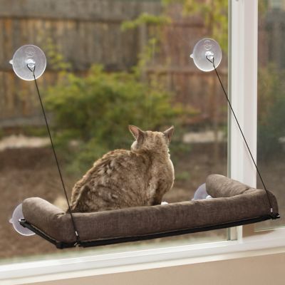 K&H Pet Products EZ Mount Kitty Sill Deluxe Cat Window Bed with Bolster My cat loves it, the stickies work well and it's easy to adjust