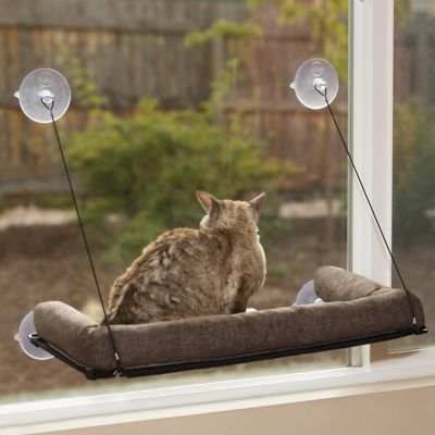 K&H Pet Products EZ Mount Kitty Sill Deluxe Cat Window Bed with Bolster