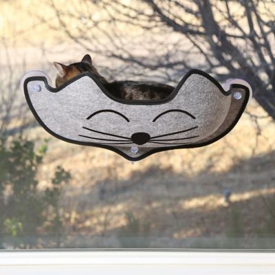 K&H Pet Products EZ Mount Kittyface Window Cat Bed That's 40 more lbs than any of my other perches recomend (and the need for the reinforcement