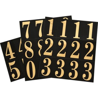 Image showing  2 Gold/ Black Packaged Numbers, 6 pc.
