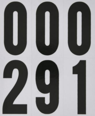 Image showing  3 in. Mylar Reflective-B/S-Packaged-Numbers