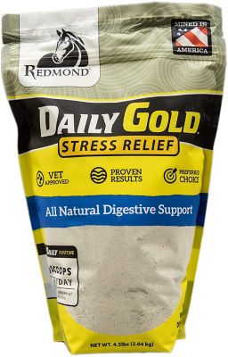 Redmond Daily Gold Stress Relief Natural Healing Clay for Gastric Ulcers in Horses, 4.5 lb.