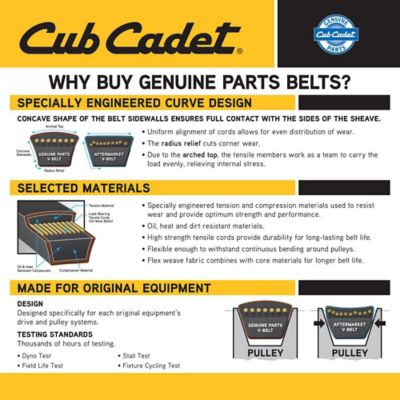 Image showing  42 in. Deck Lawn Mower Deck Belt for Cub Cadet RZT Mowers