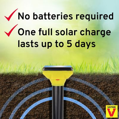 Image showing 5 th Victor Pest 8 cu. in. Mole and Gopher Solar Sonic Spike Repellent
