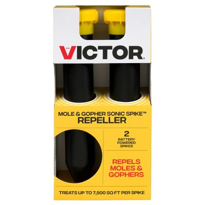 Victor 8 cu. in. Mole and Gopher Sonic Spike Repellent, 2-Pack