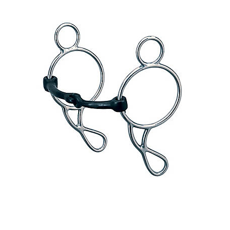 Weaver Leather 7-1/2 in. Gag Snaffle Bit with 5 in. Sweet Iron Mouthpiece