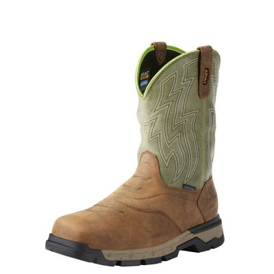 Image showing 0 th Ariat Men's Rebar Flex Non-Safety Toe Waterproof Western Work Boots
