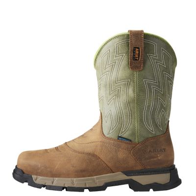 Image showing 3 th Ariat Men's Rebar Flex Non-Safety Toe Waterproof Western Work Boots