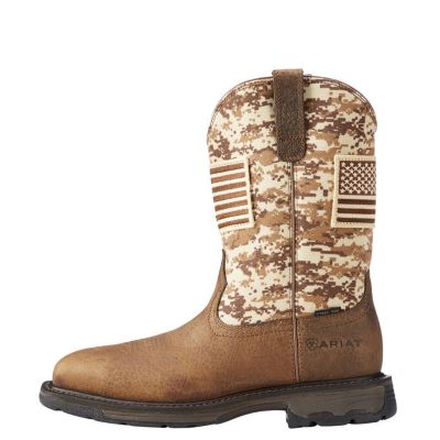 Image showing 4 th Ariat Men's Steel Toe WorkHog Patriot Work Boots