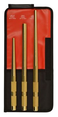 Mayhew Assorted Extra-Long Brass Punches, 3 pc.