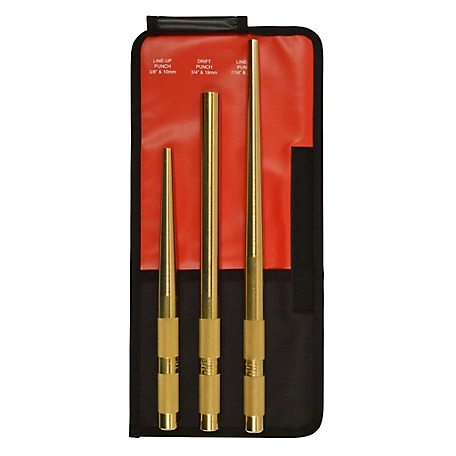 Mayhew Assorted Extra-Long Brass Punches, 3 pc.