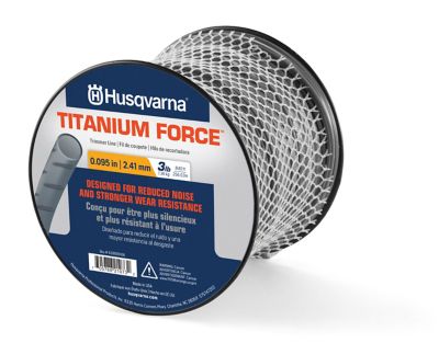 Husqvarna Titanium Force 0.095-Inch, 840-Foot String Trimmer Line Spool with Line Cutter