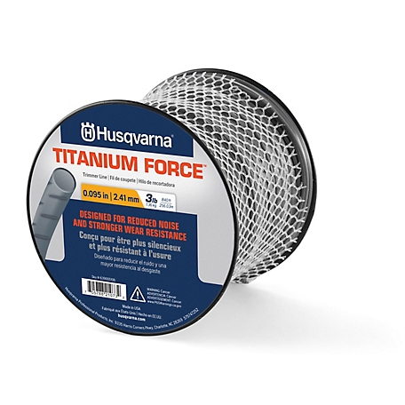 Husqvarna Titanium Force 0.095-Inch, 840-Foot String Trimmer Line Spool with Line Cutter