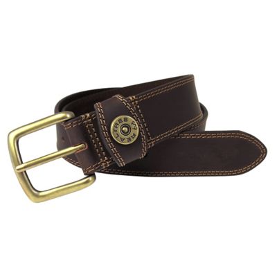 Realtree Men's Leather Double Contrast Stitch Shotshell Belt, 38 mm