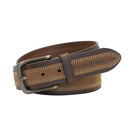 Realtree Men's 40 mm 2-Tone Genuine Leather Belt, Size 34