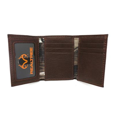 Image showing  Men's Burnished Leather Trifold Wallet