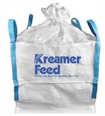 Kreamer Feed Conventional Broiler Grower Crumbles Poultry Feed Tote 2,000 lb. Great bulk feed and availability