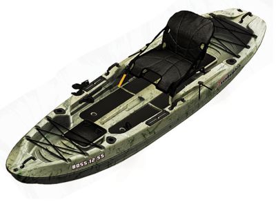 Sun Dolphin Journey 10 ft. Sit-On Angler Kayak with Paddle, Olive