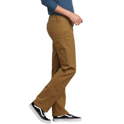 Image showing  Women's Stretch Fit Mid-Rise Double-Front Duck Carpenter Work Pants