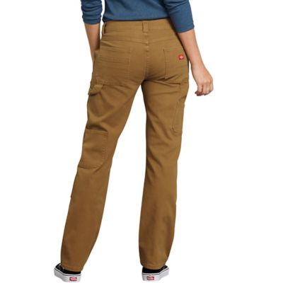 Image showing 2 th Dickies Women's Stretch Fit Mid-Rise Double-Front Duck Carpenter Work Pants