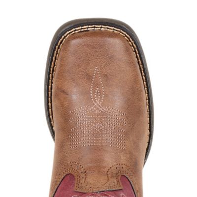 Image showing 2 th Durango Unisex Kids' Shaft Western Boots, Red