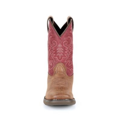 Image showing 3 th Durango Unisex Kids' Shaft Western Boots, Red