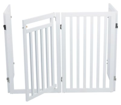 TRIXIE Wood Pet Gate 4 Panel With Door, 39363